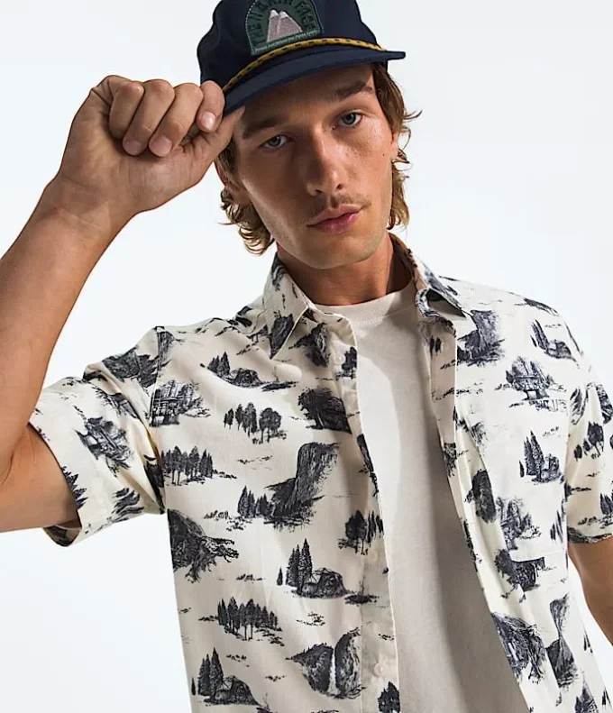 Camisa de manga corta para hombre con estampado Baytrail