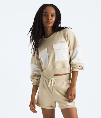 Camiseta corta oversize de felpa para mujer