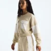Camiseta corta oversize de felpa para mujer Camiseta corta oversize de felpa para mujer