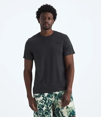 Camiseta de manga corta para hombre con mezcla de tres tejidos