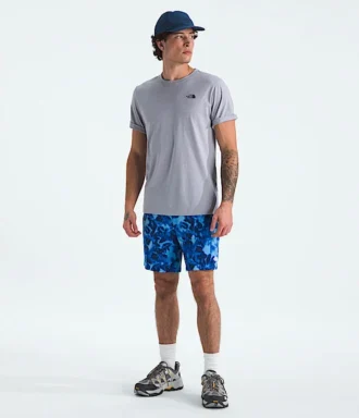 Camiseta de manga corta para hombre con mezcla de tres tejidos