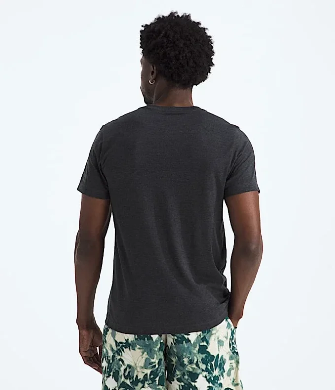 Camiseta de manga corta para hombre con mezcla de tres tejidos