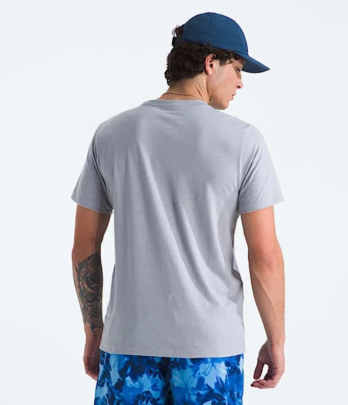 Camiseta de manga corta para hombre con mezcla de tres tejidos