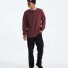 Camiseta de manga larga con cuello henley para hombre