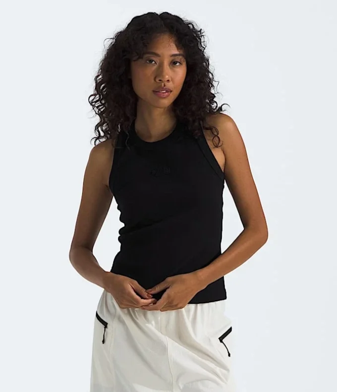 Camiseta sin mangas Slim Rib para mujer