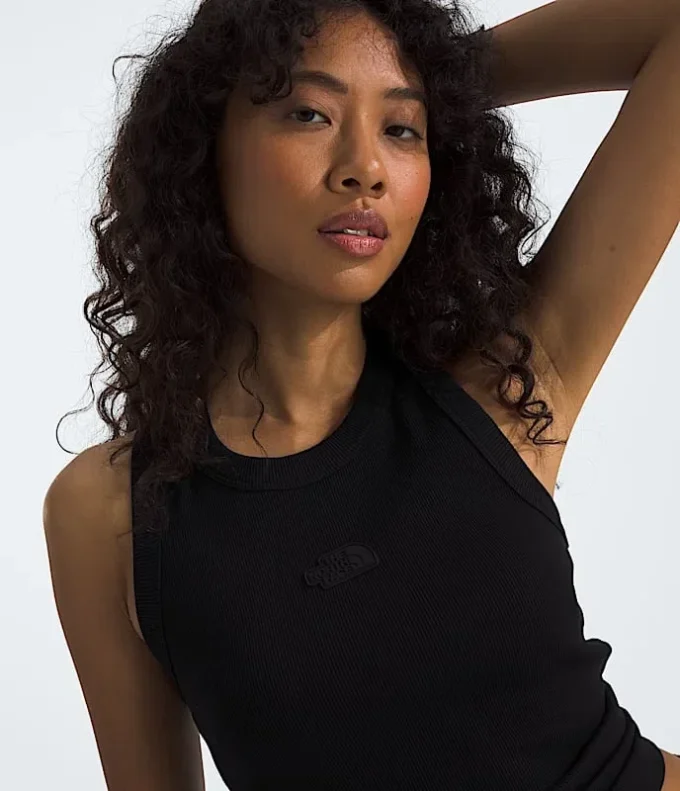Camiseta sin mangas Slim Rib para mujer