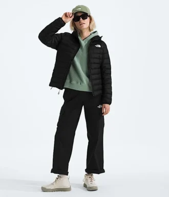 Chaqueta clásica con capucha para mujer