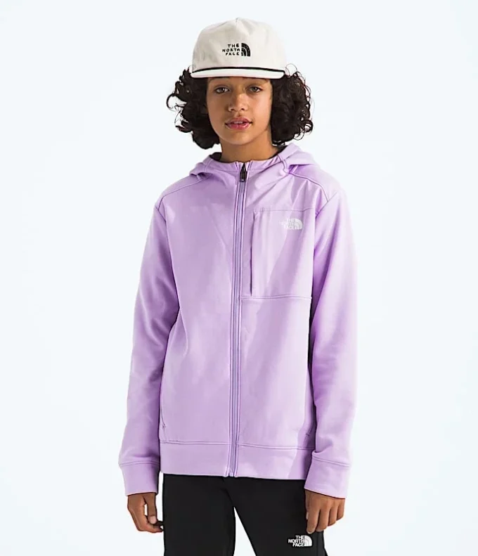 Chaqueta con capucha y cremallera completa TNF™ Performance Fleece para niño y niña Chaqueta con capucha y cremallera completa TNF™ Performance Fleece para niño y niña