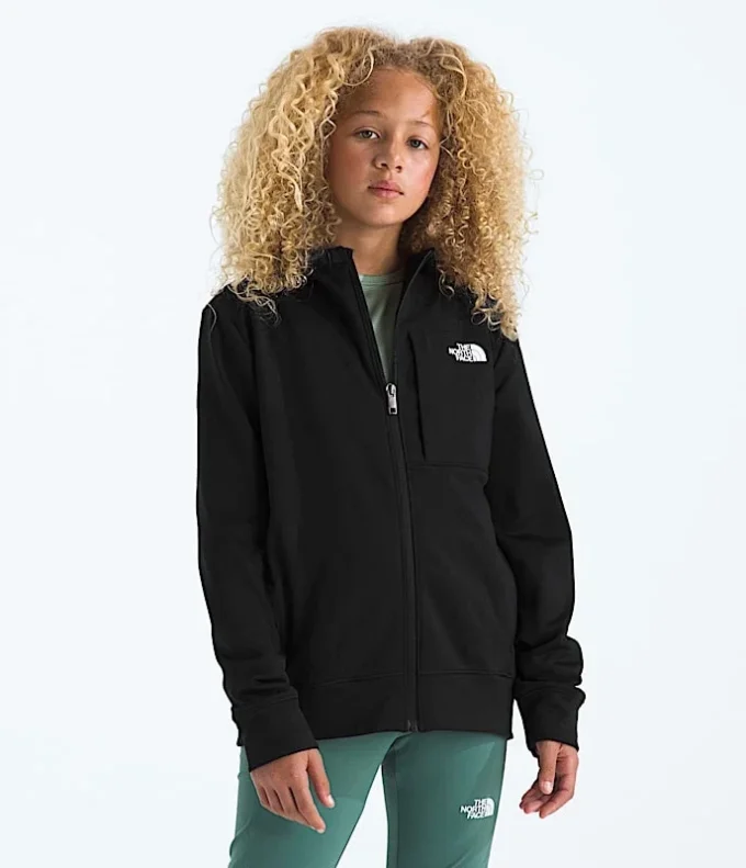 Chaqueta con capucha y cremallera completa TNF™ Performance Fleece para niño y niña Chaqueta con capucha y cremallera completa TNF™ Performance Fleece para niño y niña