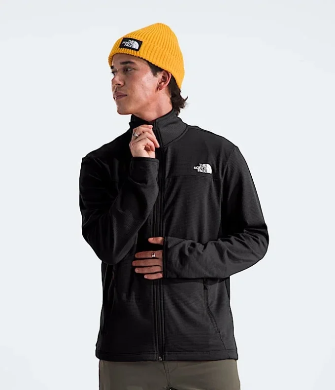 Chaqueta con cremallera completa Cedar Trail Grid Fleece para hombre