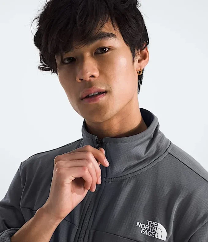 Chaqueta con cremallera completa Cedar Trail Grid Fleece para hombre