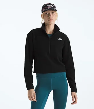 Chaqueta corta con media cremallera Glacier Fleece para mujer