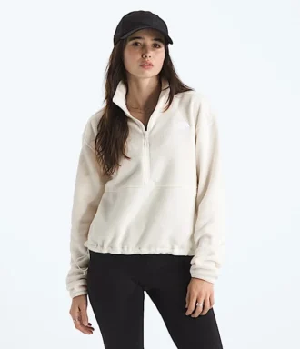 Chaqueta corta con media cremallera Glacier Fleece para mujer