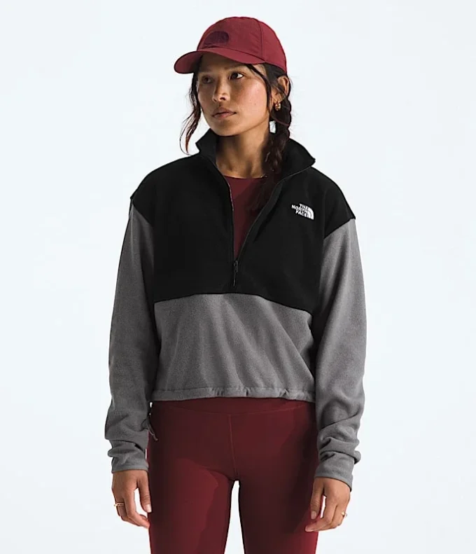 Chaqueta corta con media cremallera Glacier Fleece para mujer Chaqueta corta con media cremallera Glacier Fleece para mujer