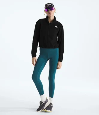 Chaqueta corta con media cremallera Glacier Fleece para mujer