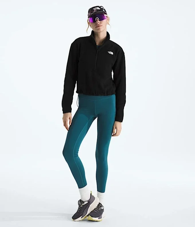 Chaqueta corta con media cremallera Glacier Fleece para mujer Chaqueta corta con media cremallera Glacier Fleece para mujer
