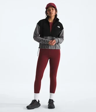 Chaqueta corta con media cremallera Glacier Fleece para mujer