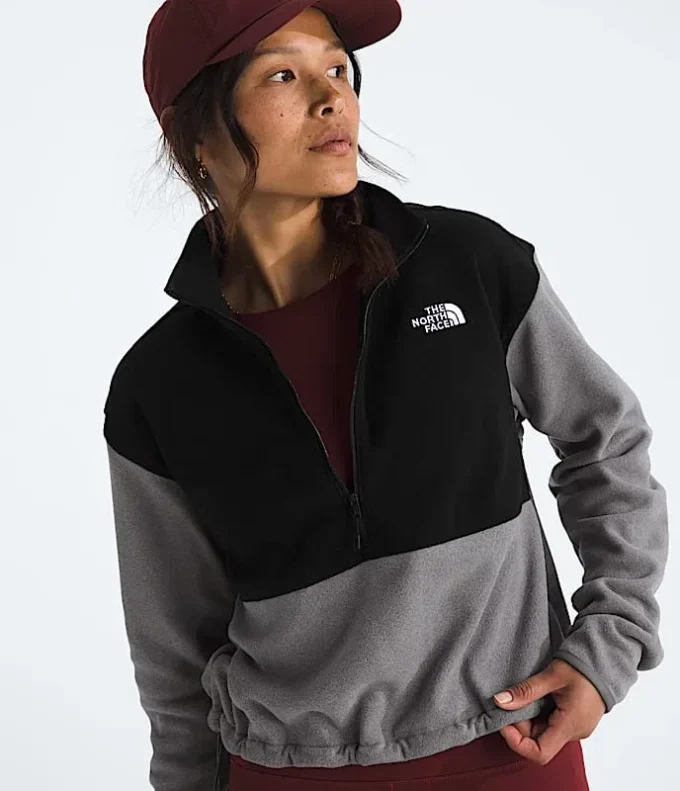 Chaqueta corta con media cremallera Glacier Fleece para mujer Chaqueta corta con media cremallera Glacier Fleece para mujer