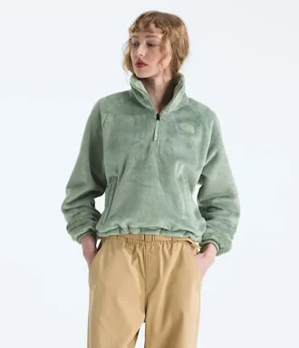 Chaqueta Osito Lux ¼-Zip para mujer