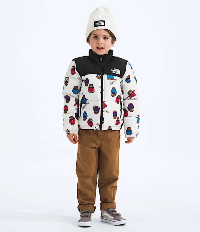 Chaqueta retro Nuptse para niños 1996 — Estampado