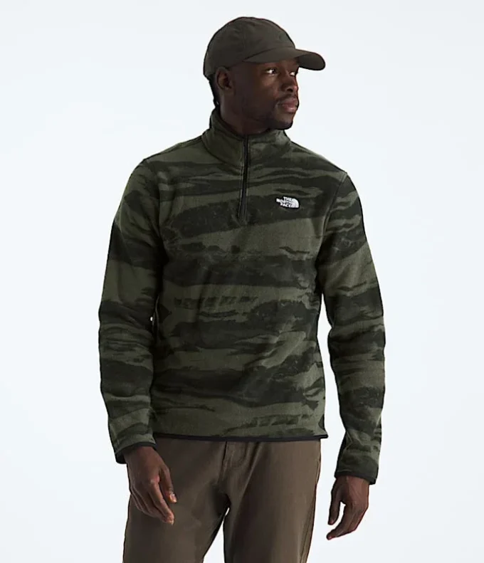 Forro polar Glacier con media cremallera para hombre — Estampado