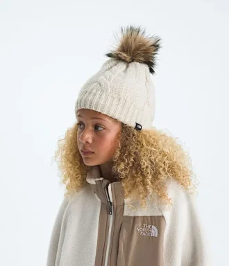 Gorro infantil forrado con pompón de pelo Oh Mega