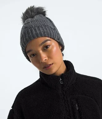 Gorro Oh Mega Fur Pom Lined Beanie para mujer