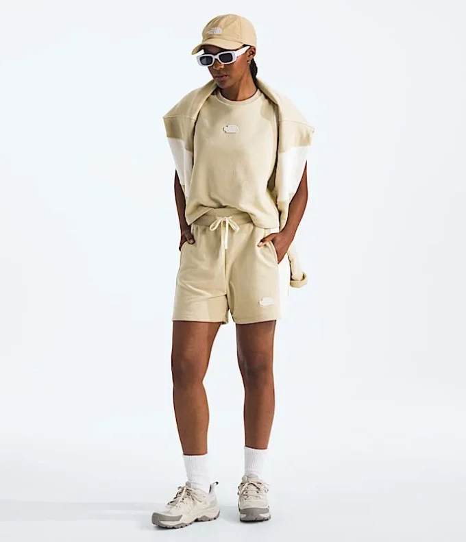 Pantalones cortos holgados de felpa para mujer
