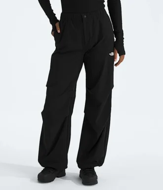 Pantalones holgados de tejido para mujer