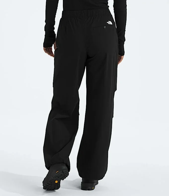 Pantalones holgados de tejido para mujer