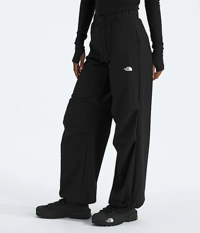 Pantalones holgados de tejido para mujer