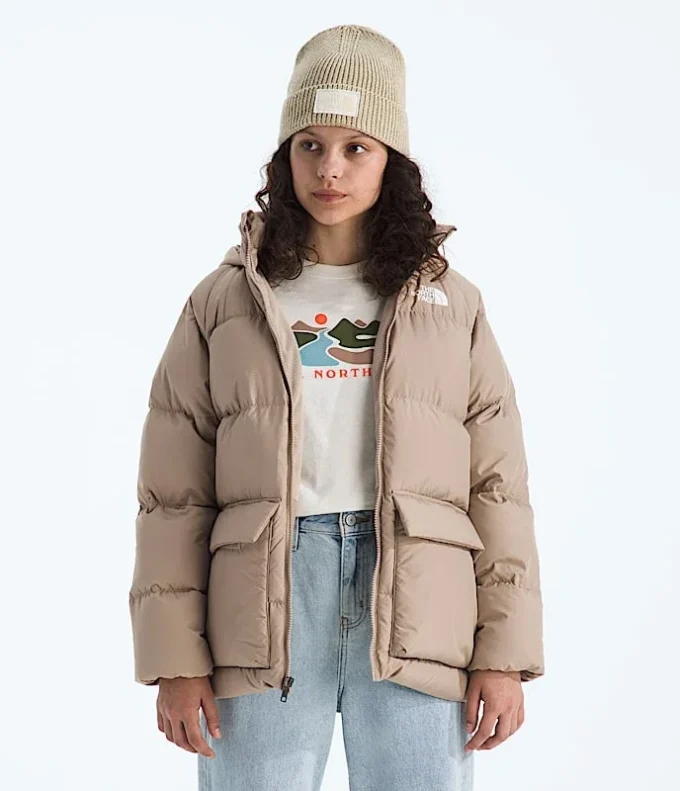 Parka corta con forro polar North Down para niño y niña