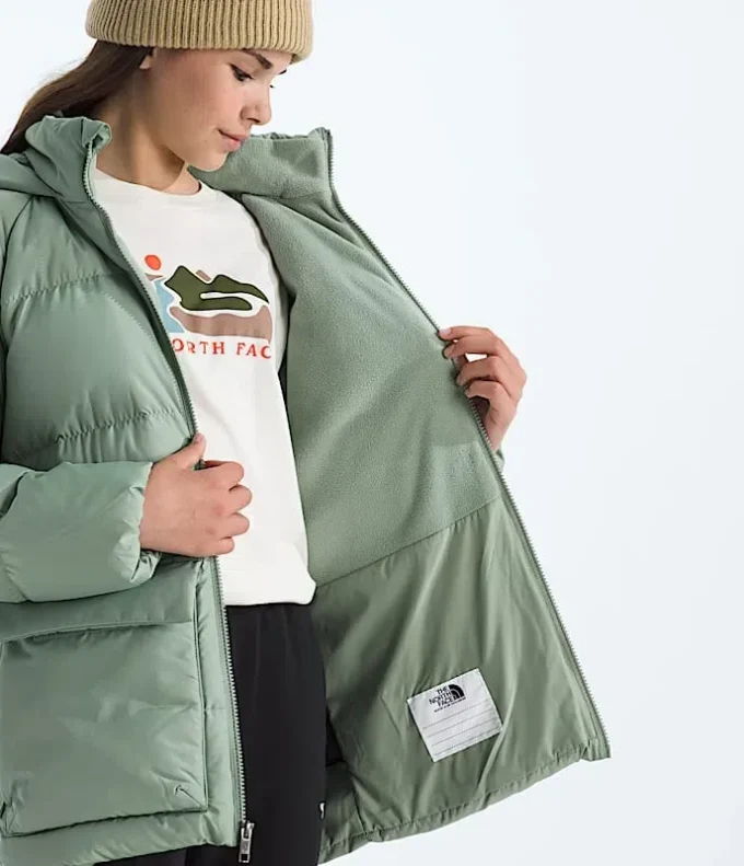 Parka corta con forro polar North Down para niño y niña