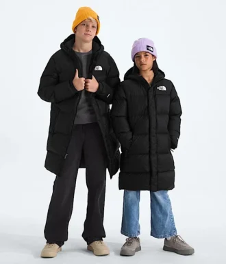 Parka larga Nuptse para niño y niña