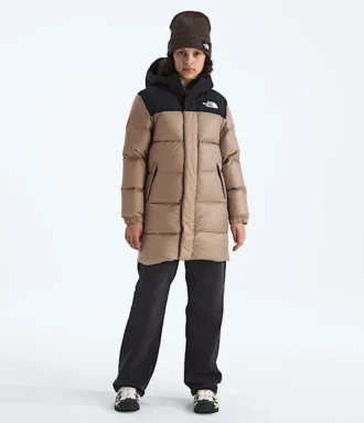 Parka larga Nuptse para niño y niña