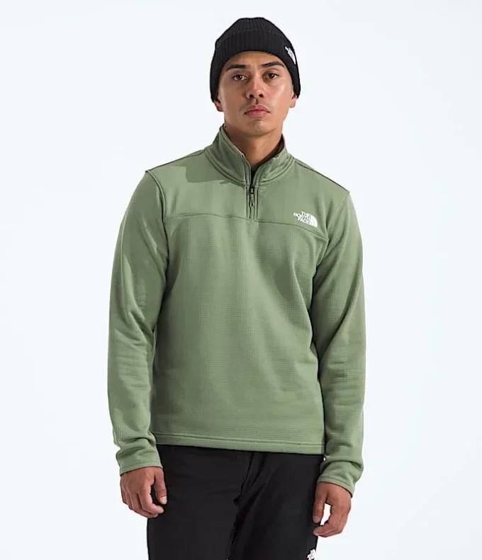 Sudadera de felpa Cedar Trail Grid con media cremallera para hombre