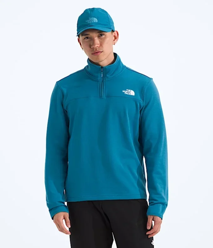 Sudadera de felpa Cedar Trail Grid con media cremallera para hombre