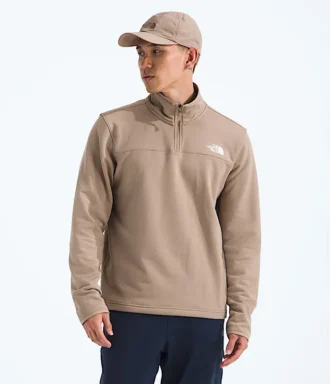 Sudadera de felpa Cedar Trail Grid con media cremallera para hombre
