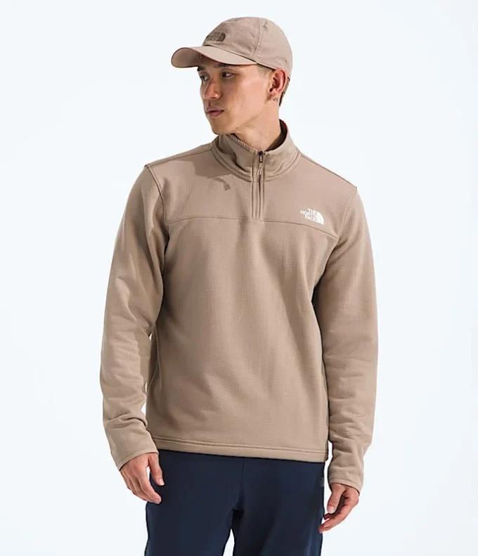 Sudadera de felpa Cedar Trail Grid con media cremallera para hombre