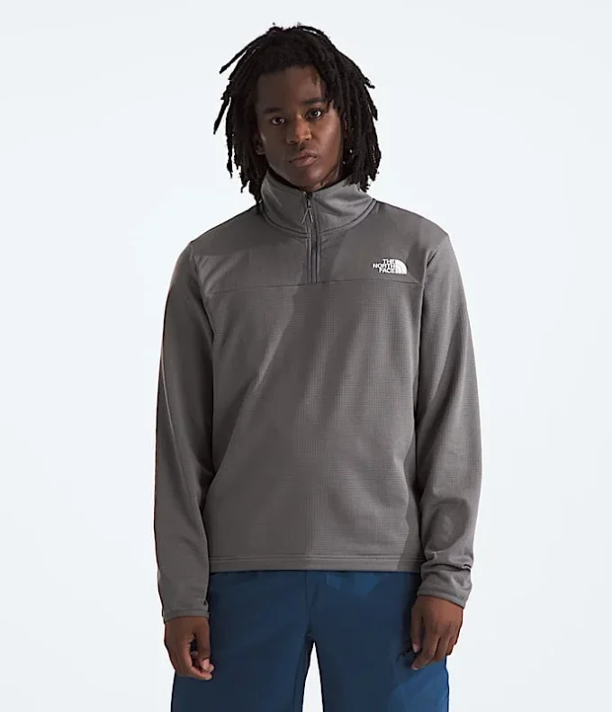 Sudadera de felpa Cedar Trail Grid con media cremallera para hombre
