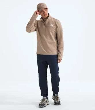 Sudadera de felpa Cedar Trail Grid con media cremallera para hombre