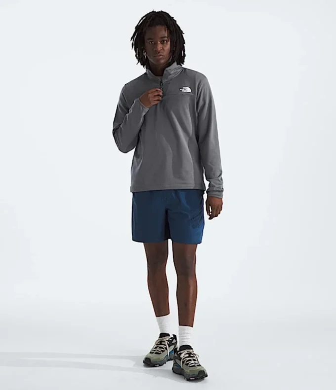 Sudadera de felpa Cedar Trail Grid con media cremallera para hombre