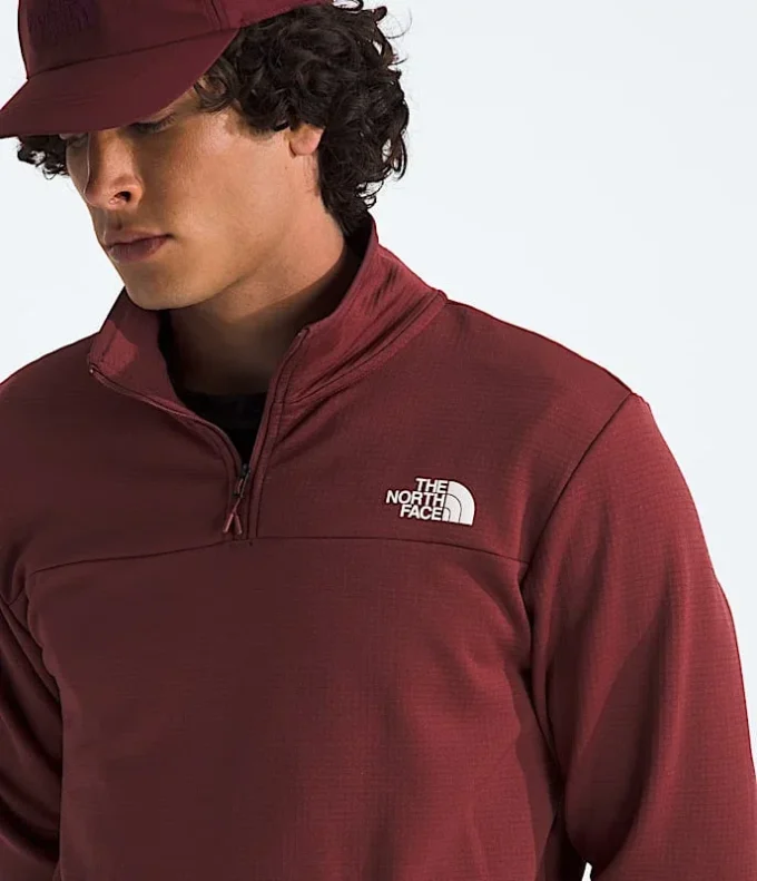 Sudadera de felpa Cedar Trail Grid con media cremallera para hombre