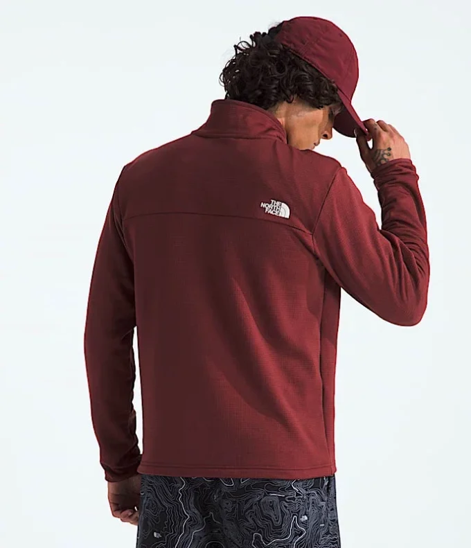 Sudadera de felpa Cedar Trail Grid con media cremallera para hombre