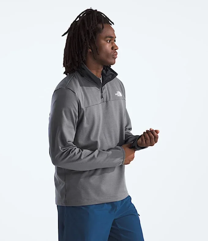 Sudadera de felpa Cedar Trail Grid con media cremallera para hombre