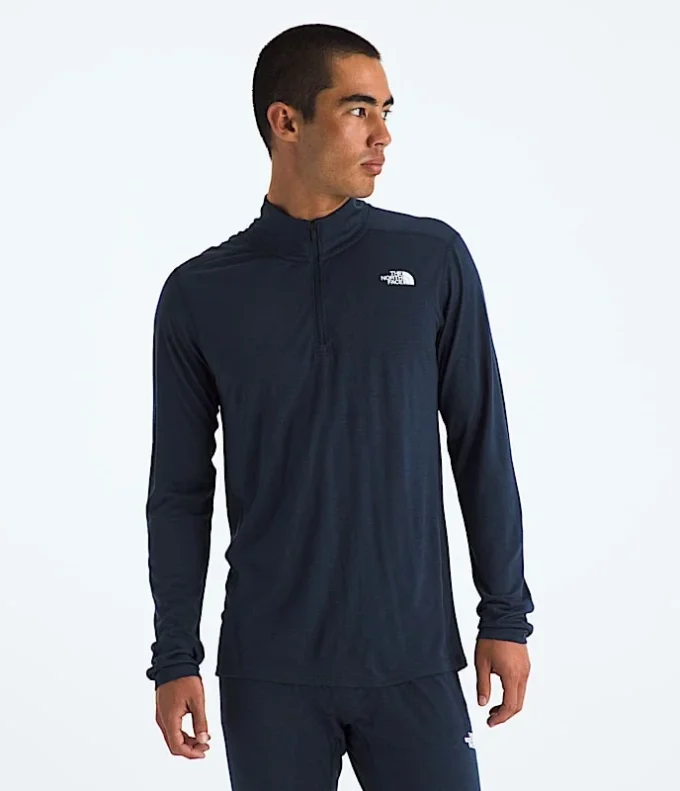 TNF X Smartwool Jersey de manga larga con cremallera hasta el pecho para hombre, mezcla de merino 150 TNF X Smartwool Jersey de manga larga con cremallera hasta el pecho para hombre, mezcla de merino 150