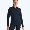 TNF X Smartwool Jersey de manga larga con cremallera hasta el pecho para mujer, mezcla de merino 150