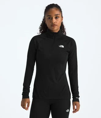 TNF X Smartwool Jersey de manga larga con cremallera hasta el pecho para mujer, mezcla de merino 150