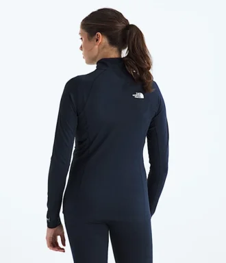 TNF X Smartwool Jersey de manga larga con cremallera hasta el pecho para mujer, mezcla de merino 150