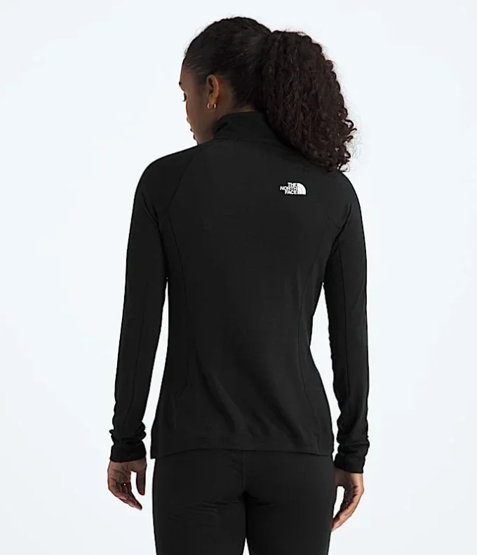 TNF X Smartwool Jersey de manga larga con cremallera hasta el pecho para mujer, mezcla de merino 150